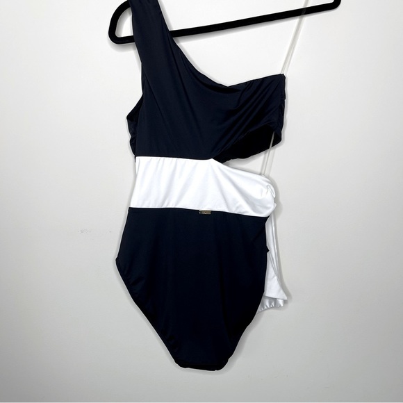 Ralph Lauren Two-Tone Cutout One-Piece beach classic vacation resort cruise - Picture 7 of 15